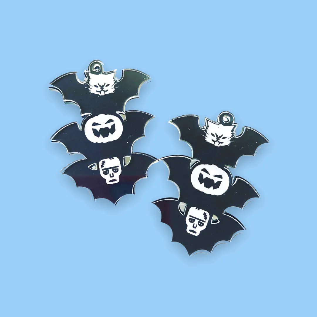 © Peekaboo Bat Attack Stacker - 2 pair Set