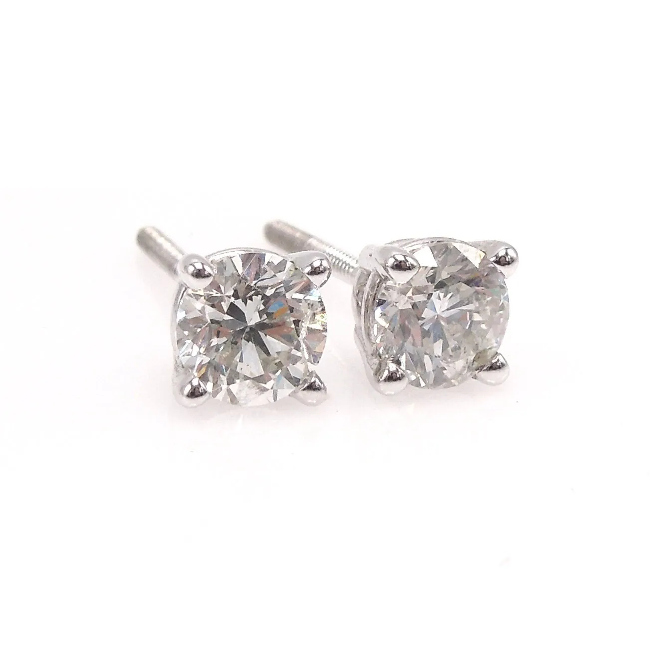 0.95ct Total Weight Pair of Diamond Stud Earrings