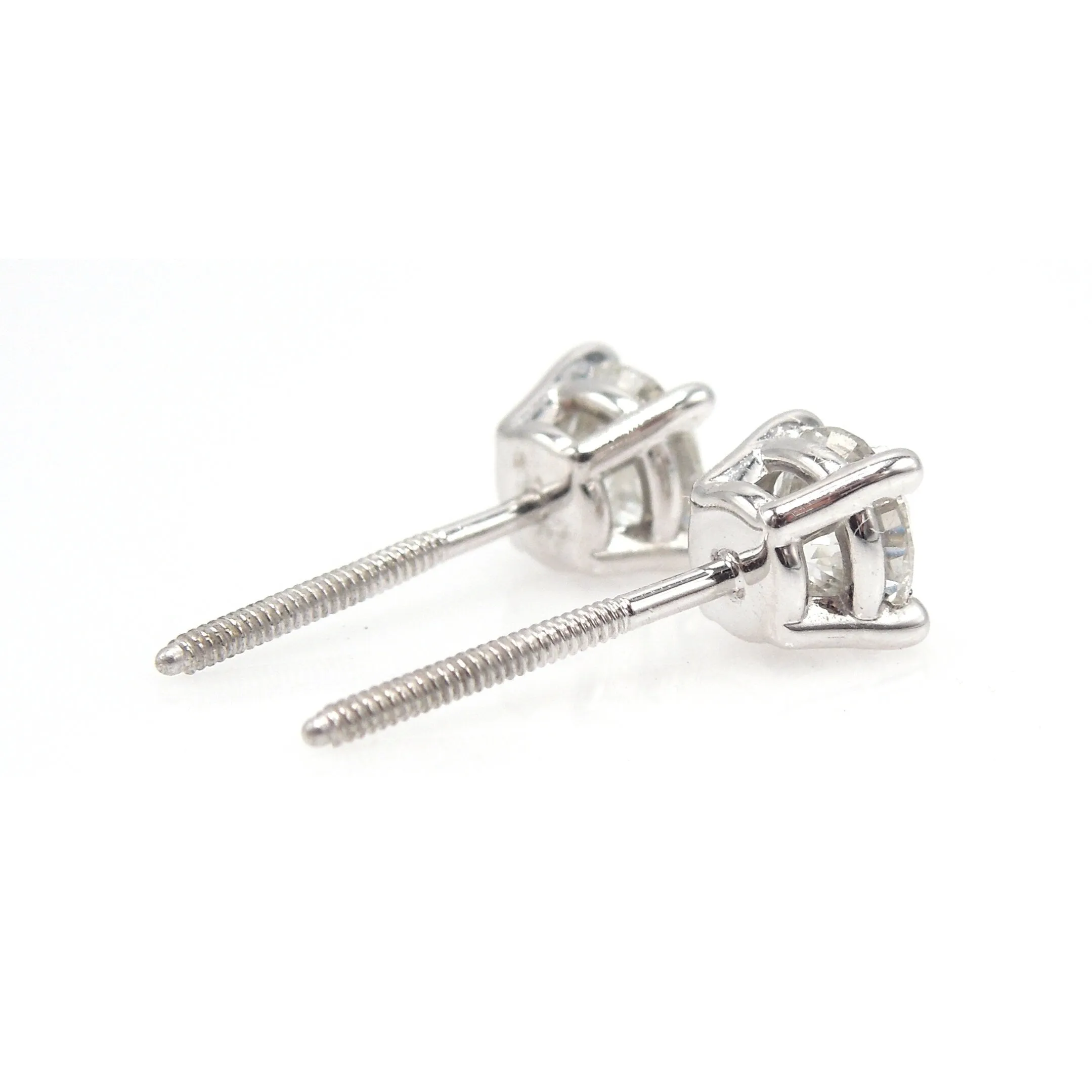 0.95ct Total Weight Pair of Diamond Stud Earrings