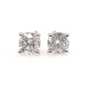 0.95ct Total Weight Pair of Diamond Stud Earrings
