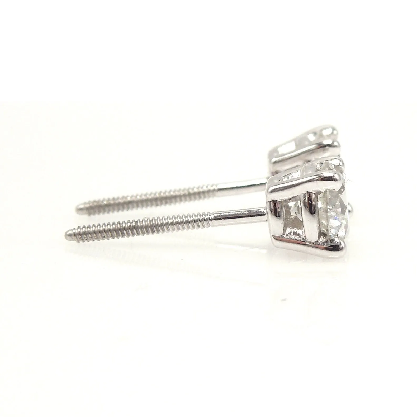 0.95ct Total Weight Pair of Diamond Stud Earrings