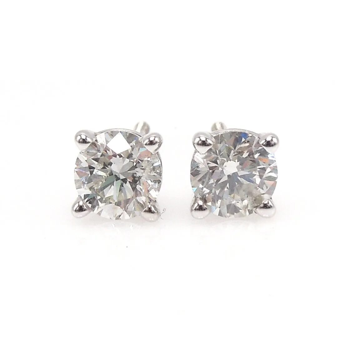 0.95ct Total Weight Pair of Diamond Stud Earrings
