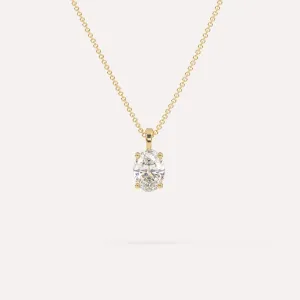 1 carat Oval Diamond Pendant Necklace