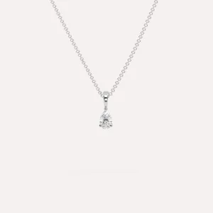 1/2 carat Pear Diamond Pendant Necklace