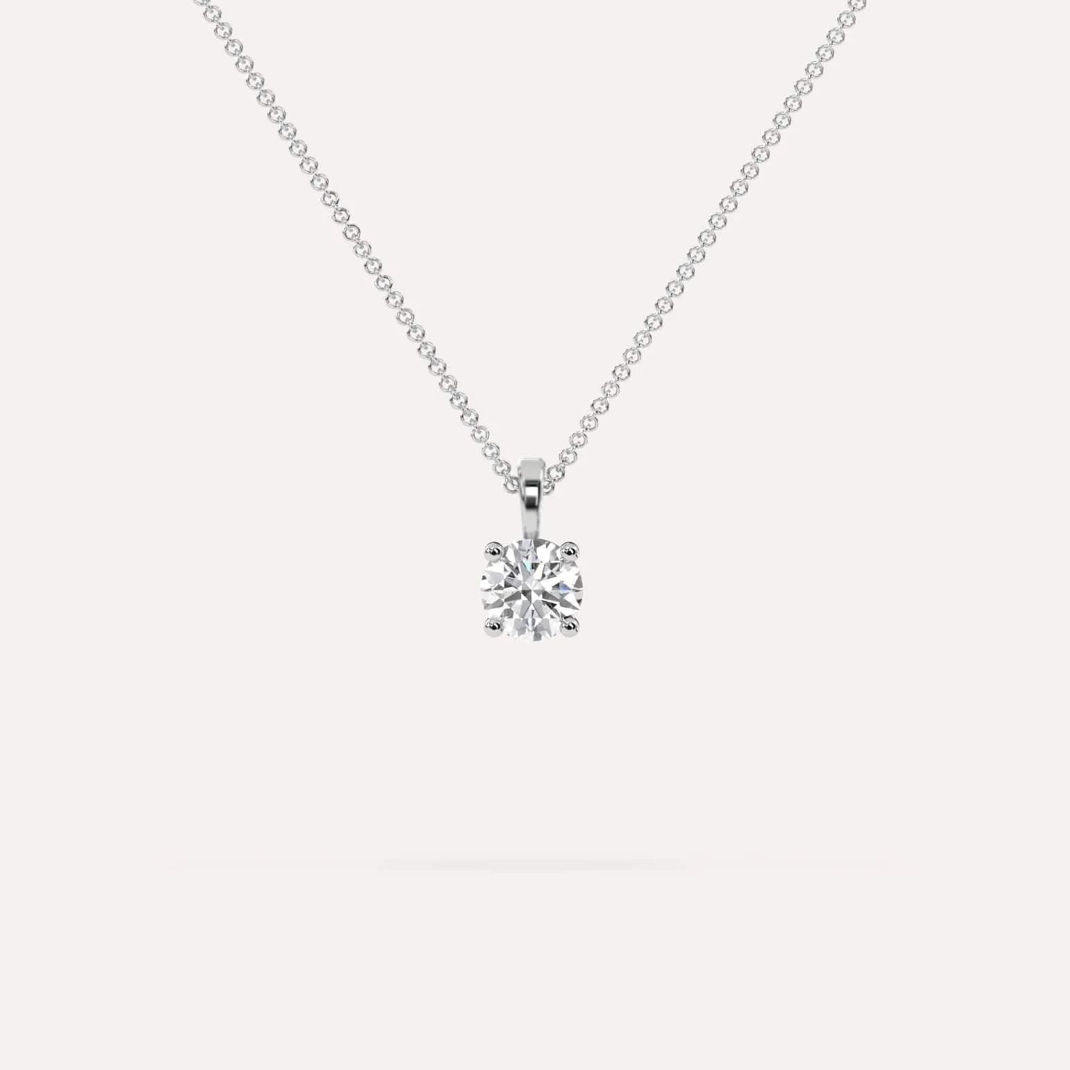 1/2 carat Round Diamond Pendant Necklace