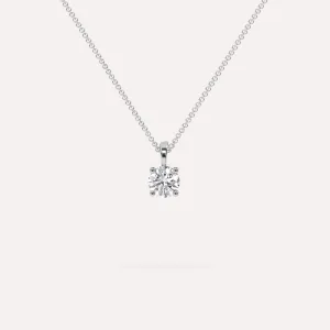 1/2 carat Round Diamond Pendant Necklace