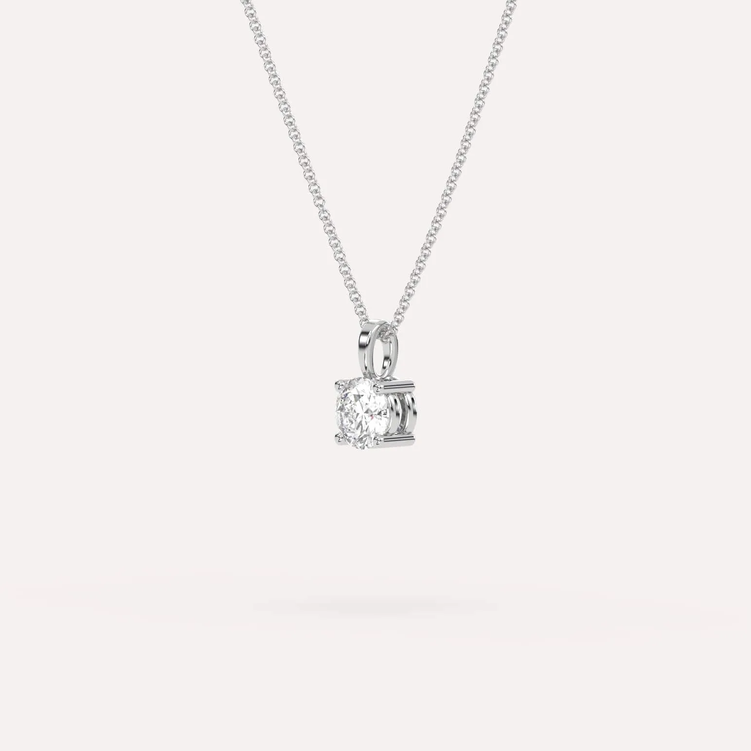 1/2 carat Round Diamond Pendant Necklace