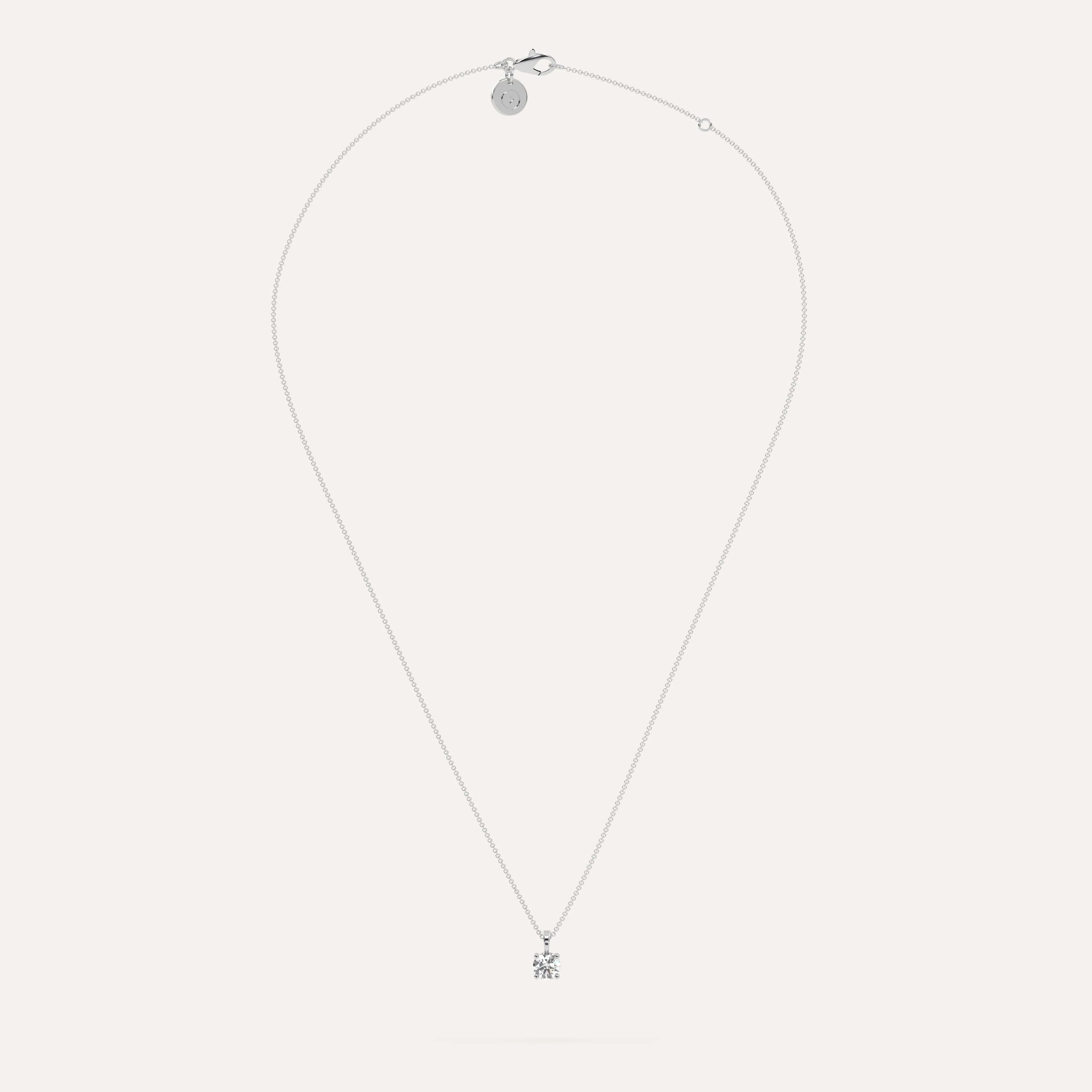 1/2 carat Round Diamond Pendant Necklace