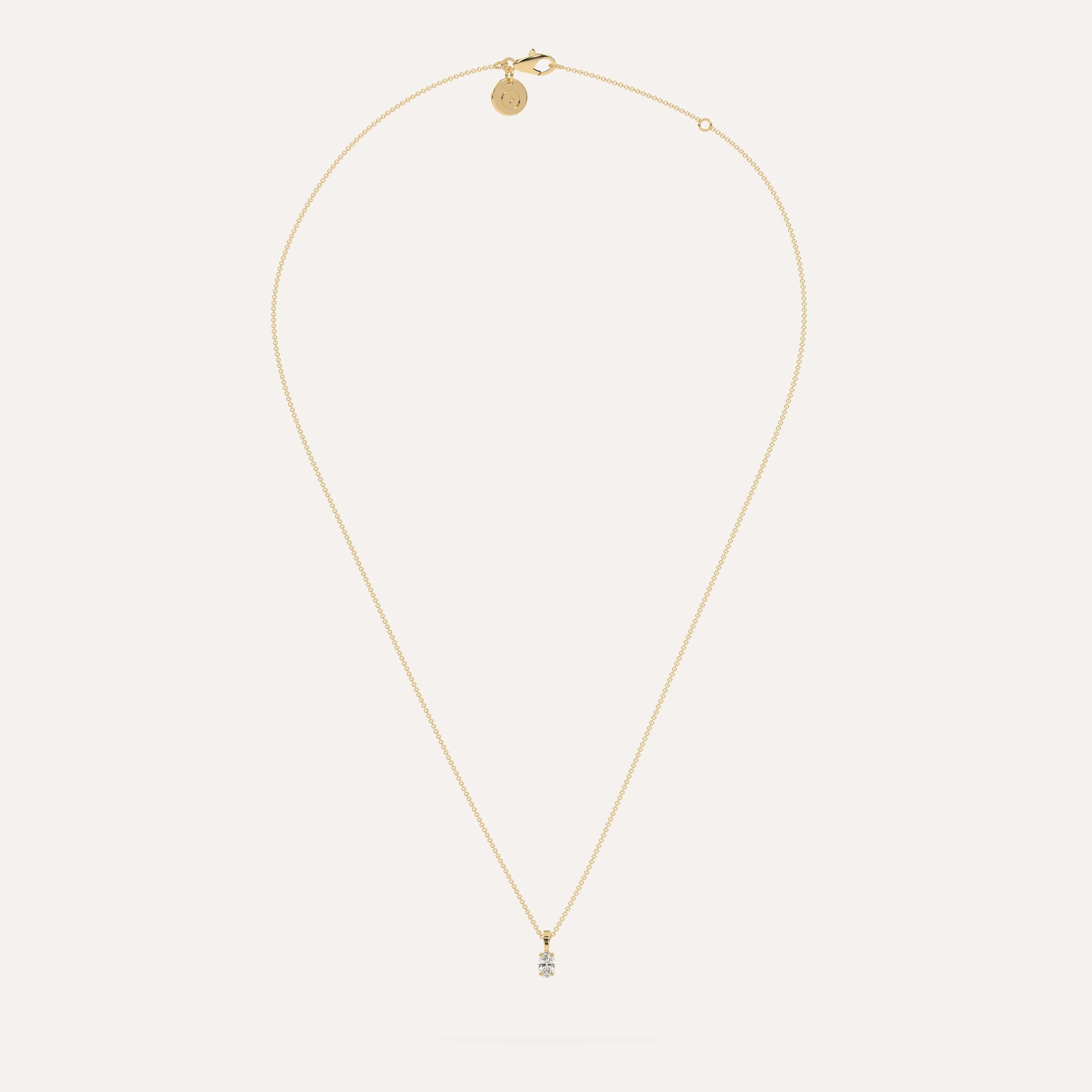 1/4 carat Oval Diamond Pendant Necklace