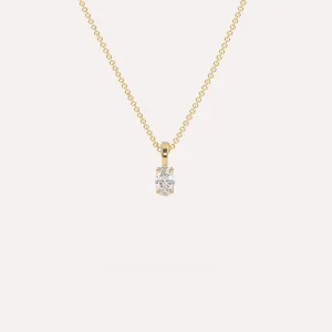 1/4 carat Oval Diamond Pendant Necklace