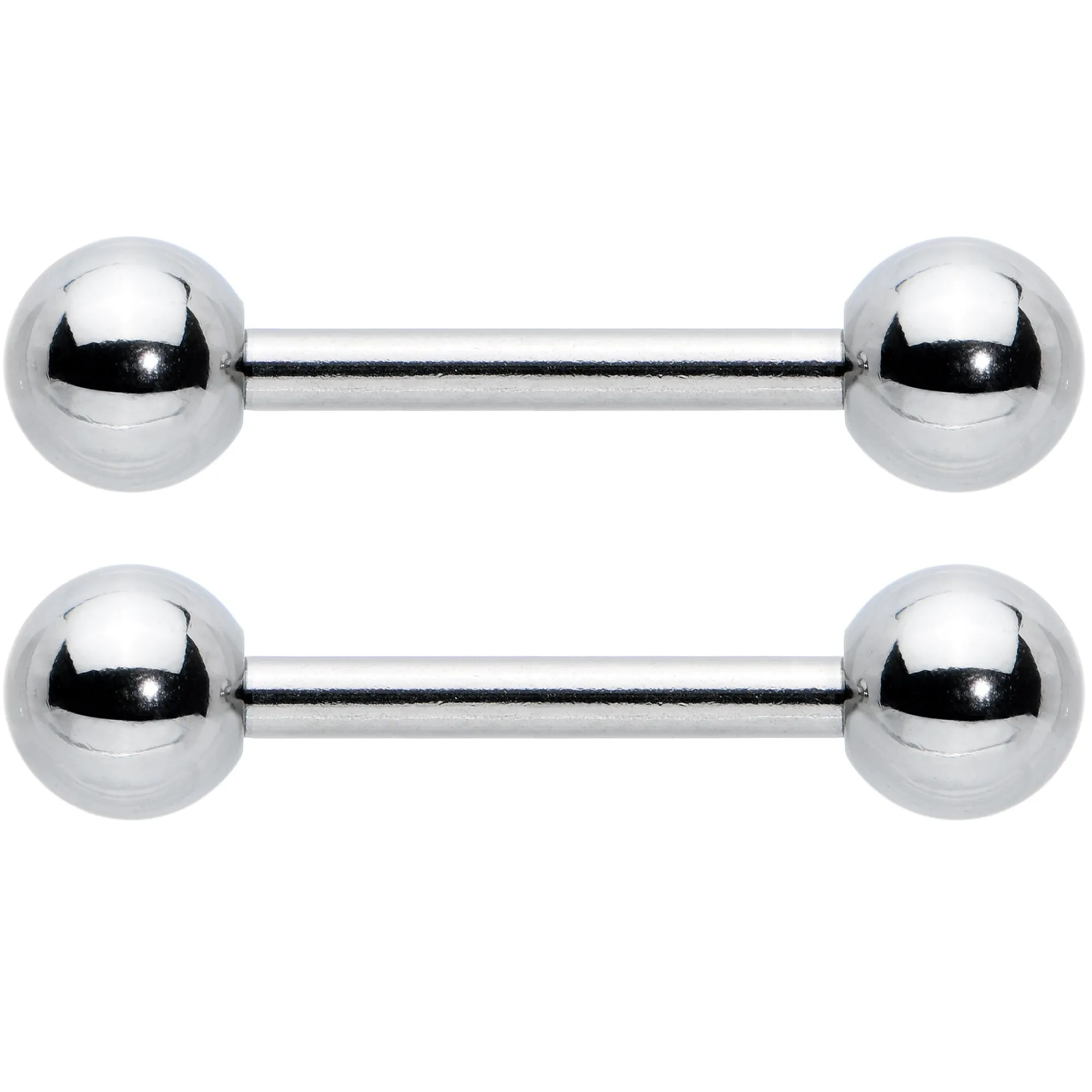14 Gauge 1/2 Simple Classic Barbell Nipple Ring Set