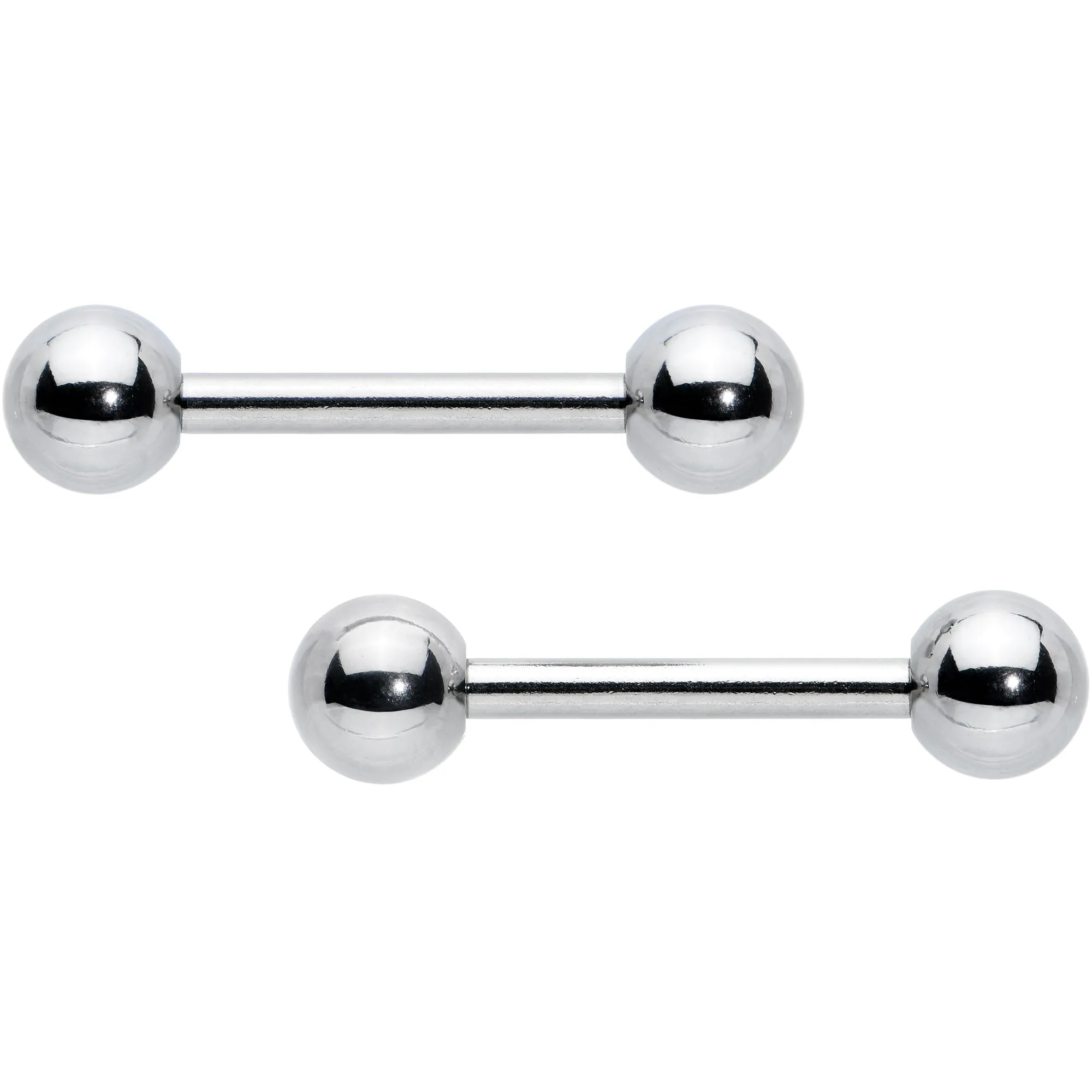 14 Gauge 1/2 Simple Classic Barbell Nipple Ring Set