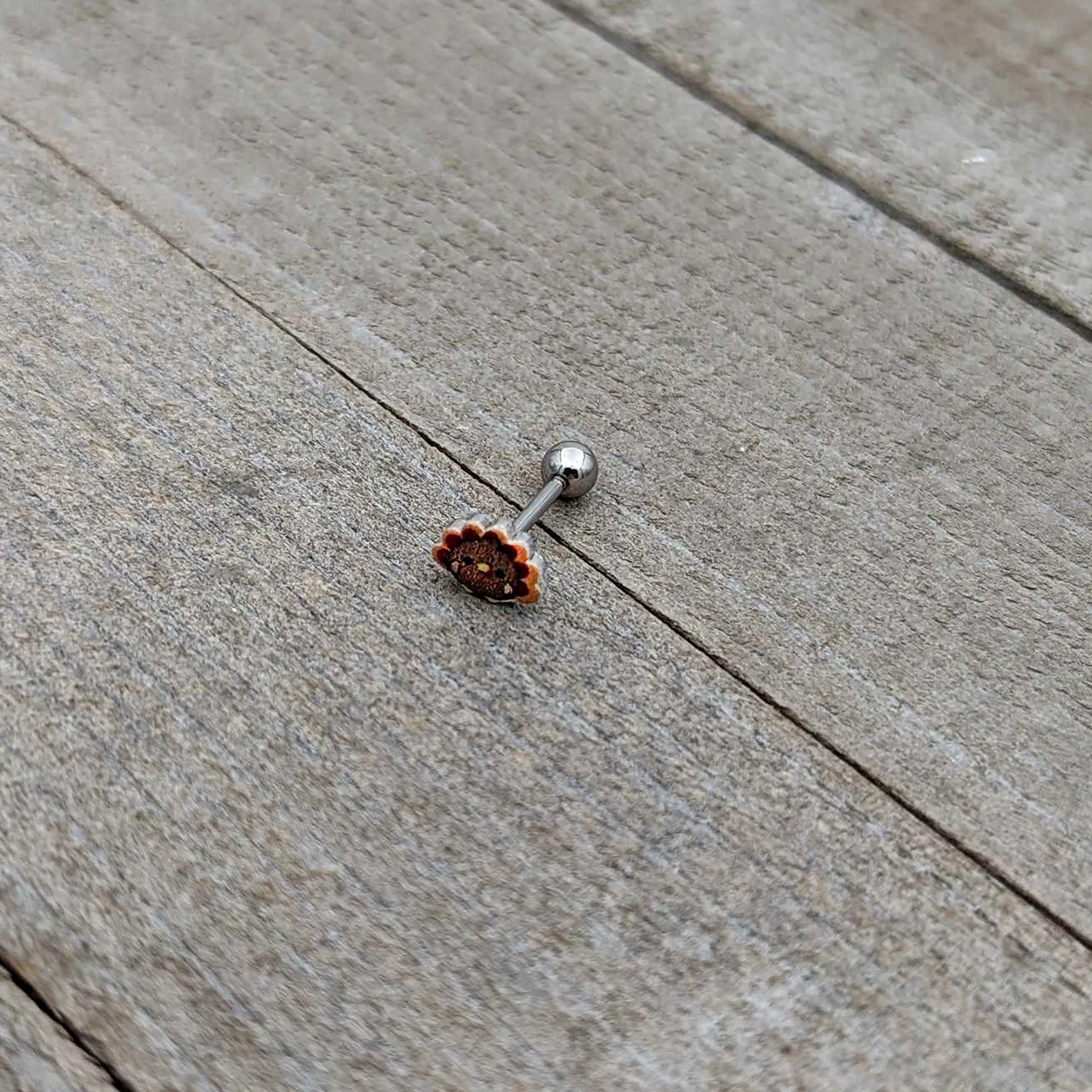 16 Gauge 5/16 Sweet Tiny Turkey Thanksgiving Cartilage Tragus Earring
