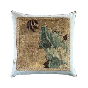 17th Century Flemish Tapestry Fragment (#T031224A | 20 x 20")