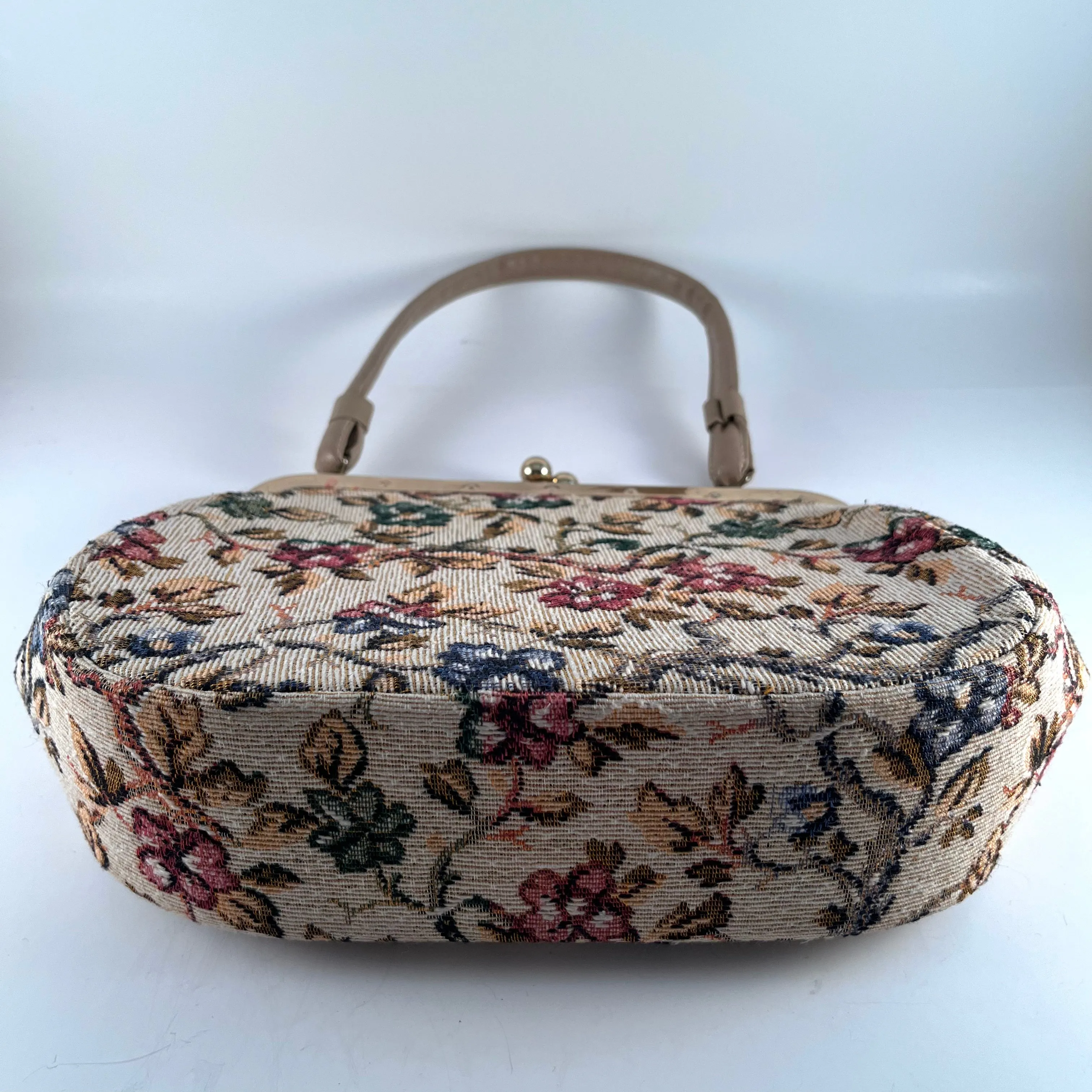 1960s Flowered Tapestry Handbag