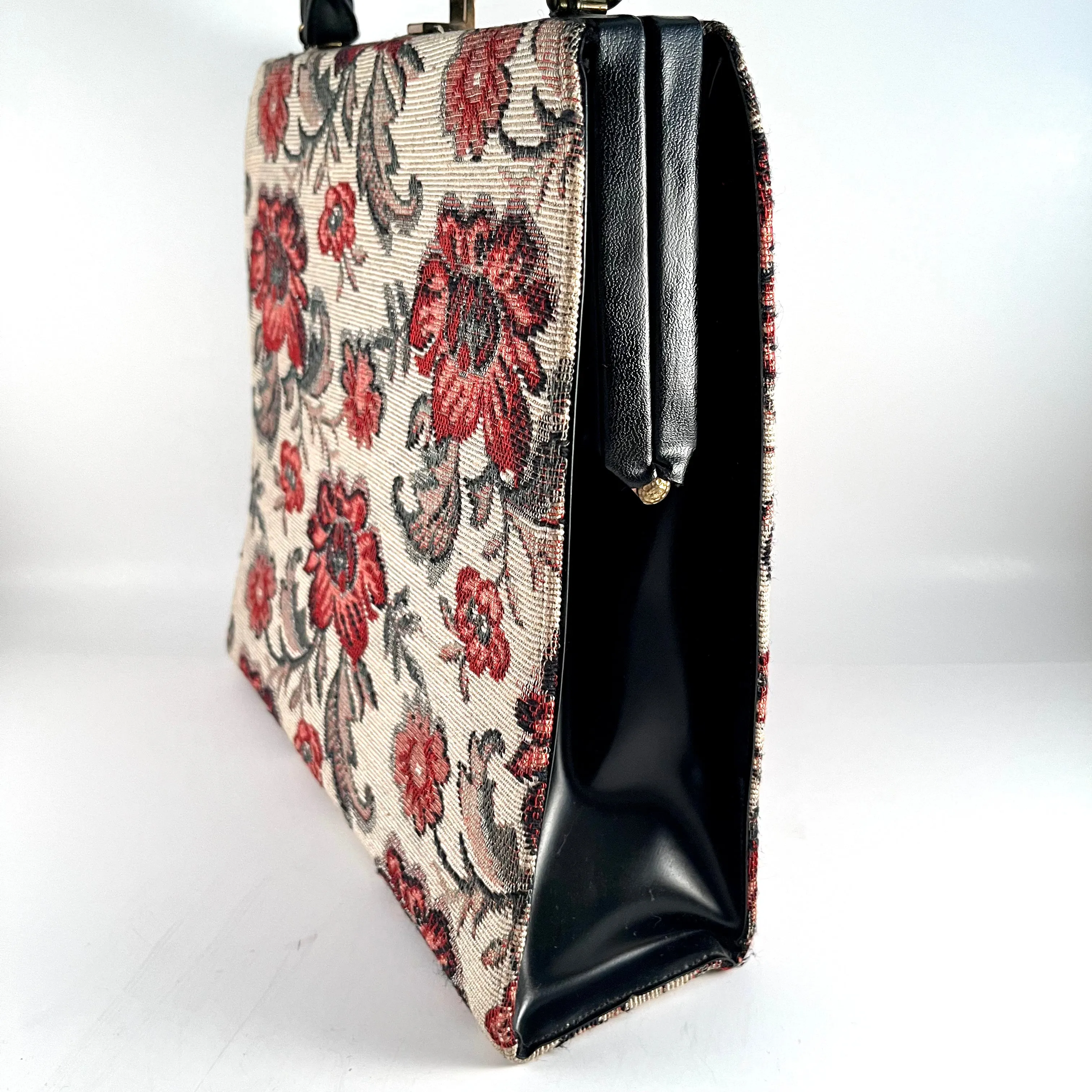 1960s Flowered Tapestry Handbag