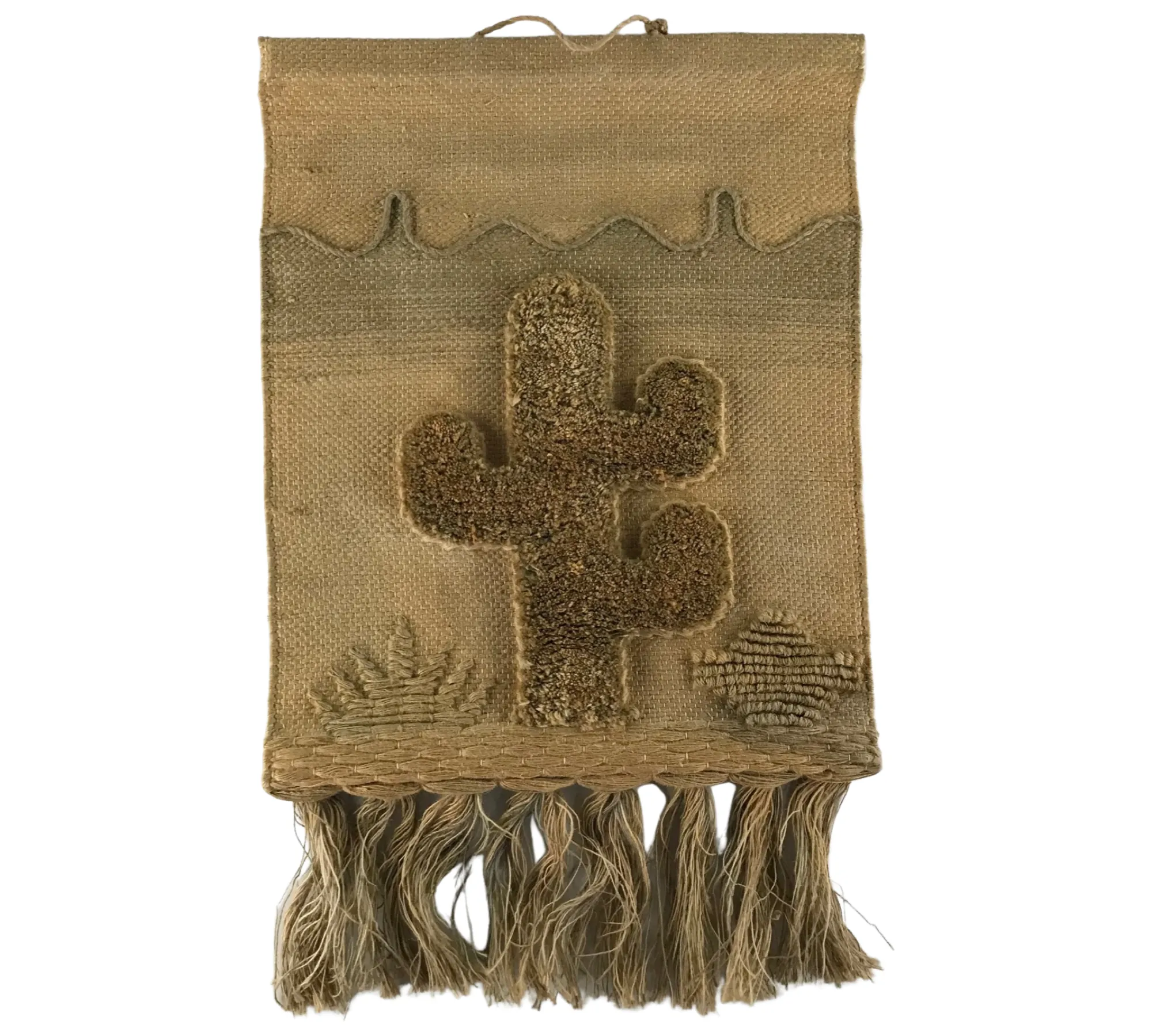 1980s ICA cactus saguaro plant fiber art