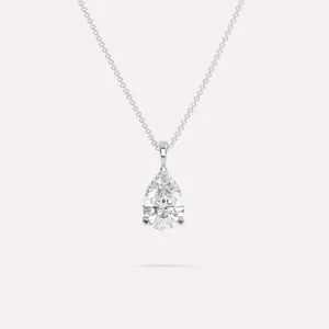 2 carat Pear Diamond Pendant Necklace