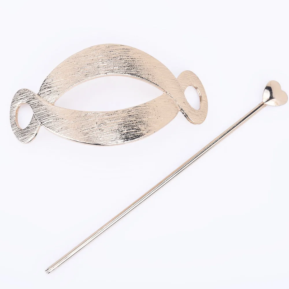 3 1/4" Alloy Geometric hair clip Minimalist Hair Clip hair pin Simple Hair Accessory Gift for Her 1pcs 102597
