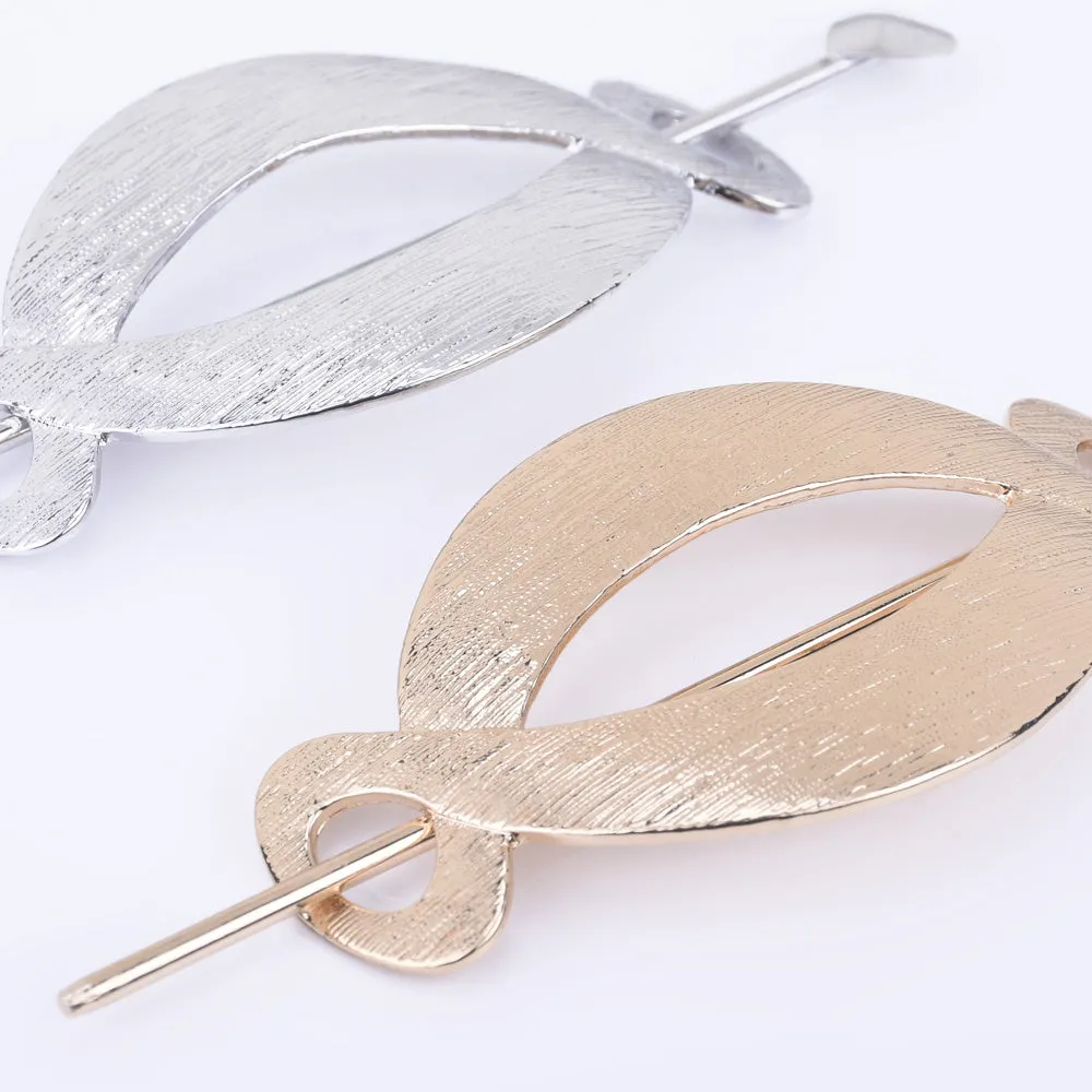 3 1/4" Alloy Geometric hair clip Minimalist Hair Clip hair pin Simple Hair Accessory Gift for Her 1pcs 102597