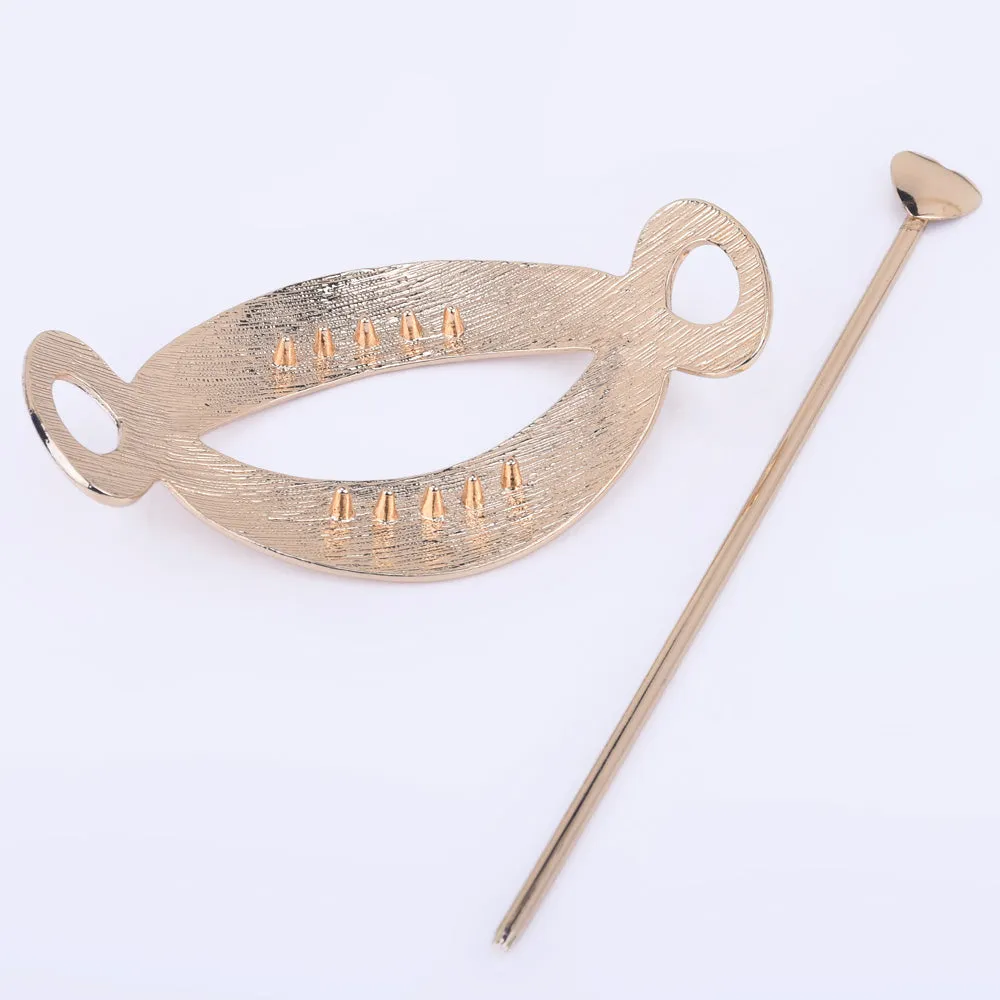 3 1/4" Alloy Geometric hair clip Minimalist Hair Clip hair pin Simple Hair Accessory Gift for Her 1pcs 102597