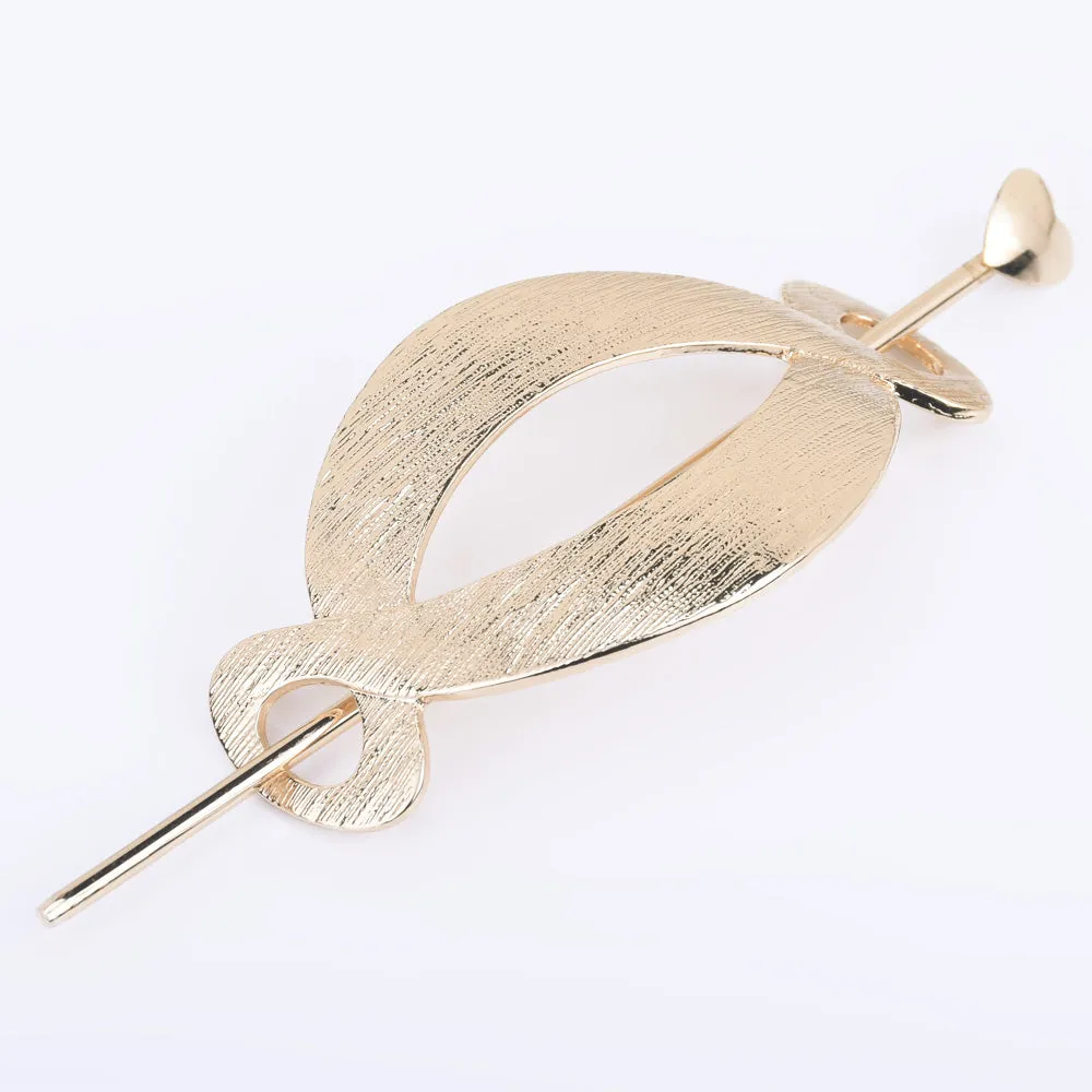 3 1/4" Alloy Geometric hair clip Minimalist Hair Clip hair pin Simple Hair Accessory Gift for Her 1pcs 102597