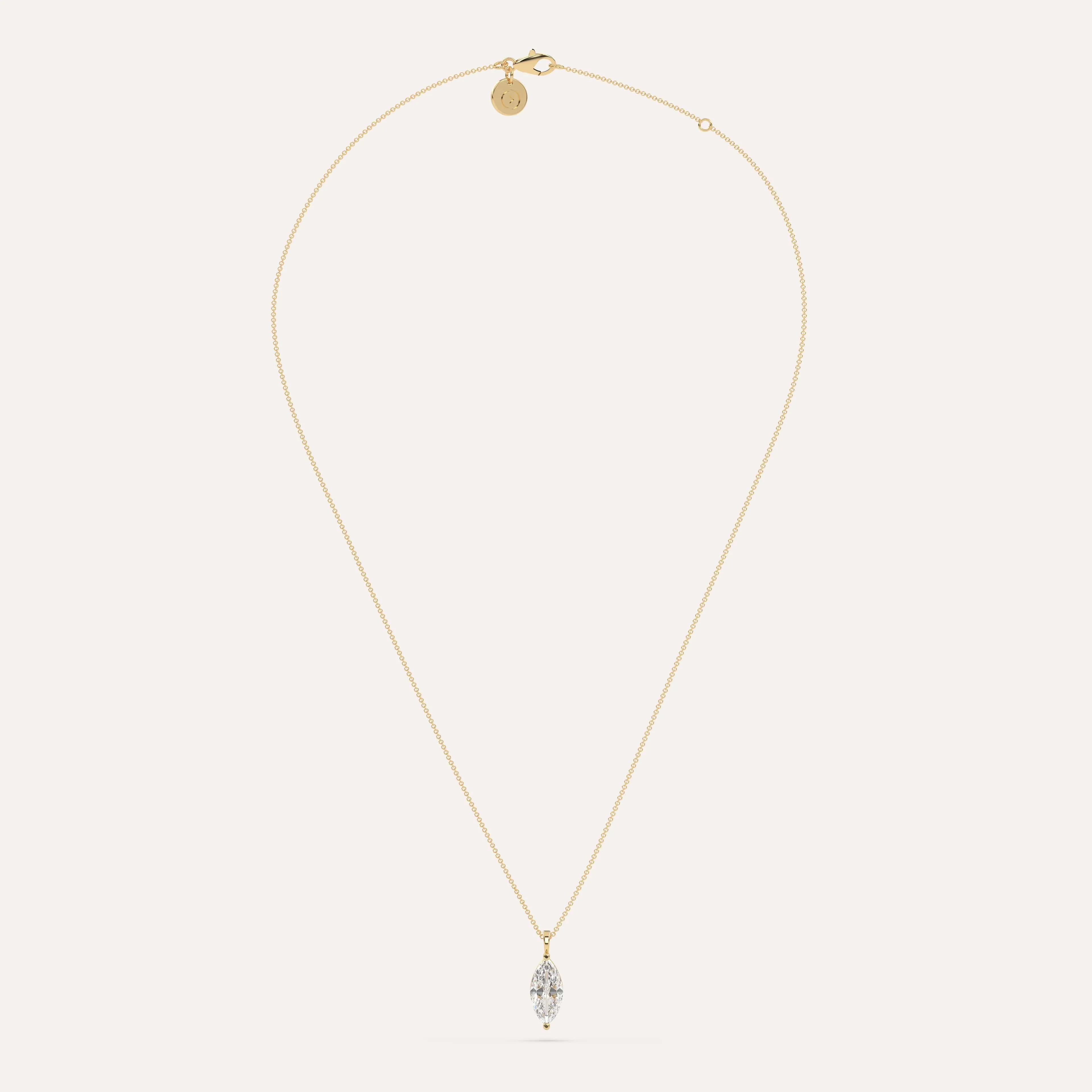 3 carat Marquise Diamond Pendant Necklace
