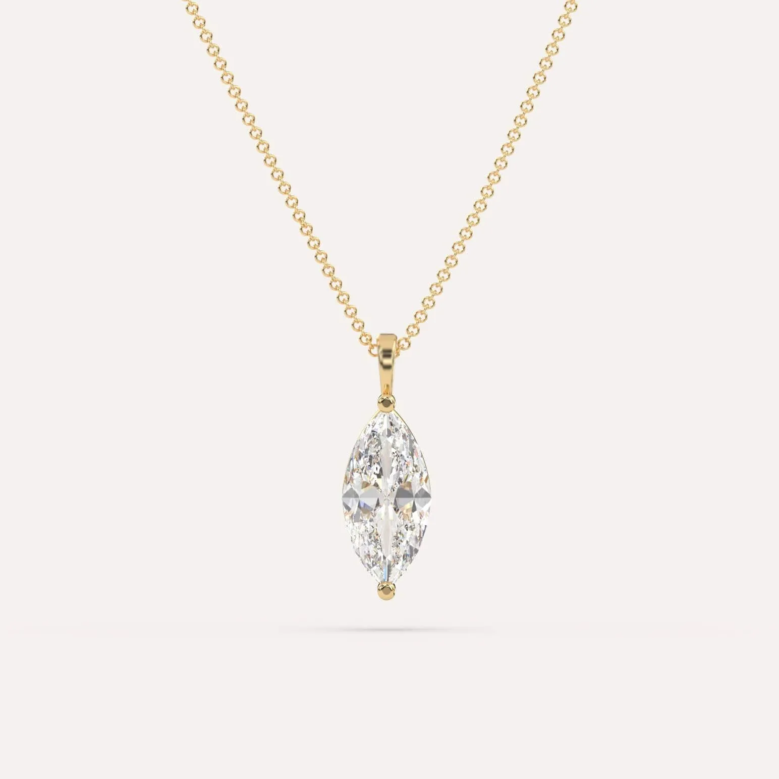 3 carat Marquise Diamond Pendant Necklace