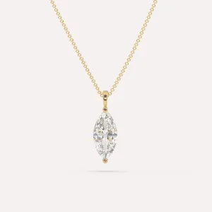 3 carat Marquise Diamond Pendant Necklace