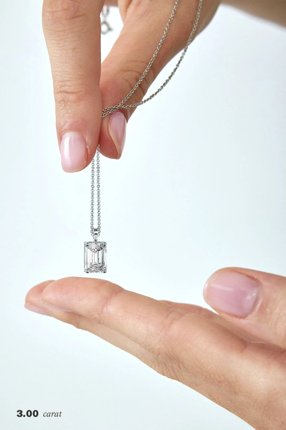 3 carat Oval Diamond Pendant Necklace