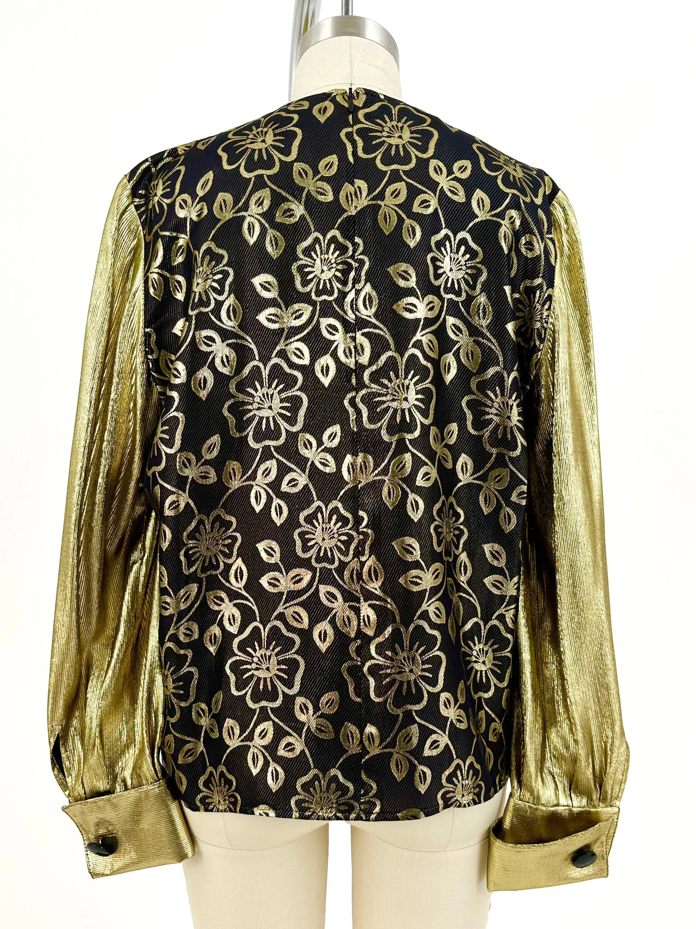 80s Valentino NIGHT Metallic Blouse