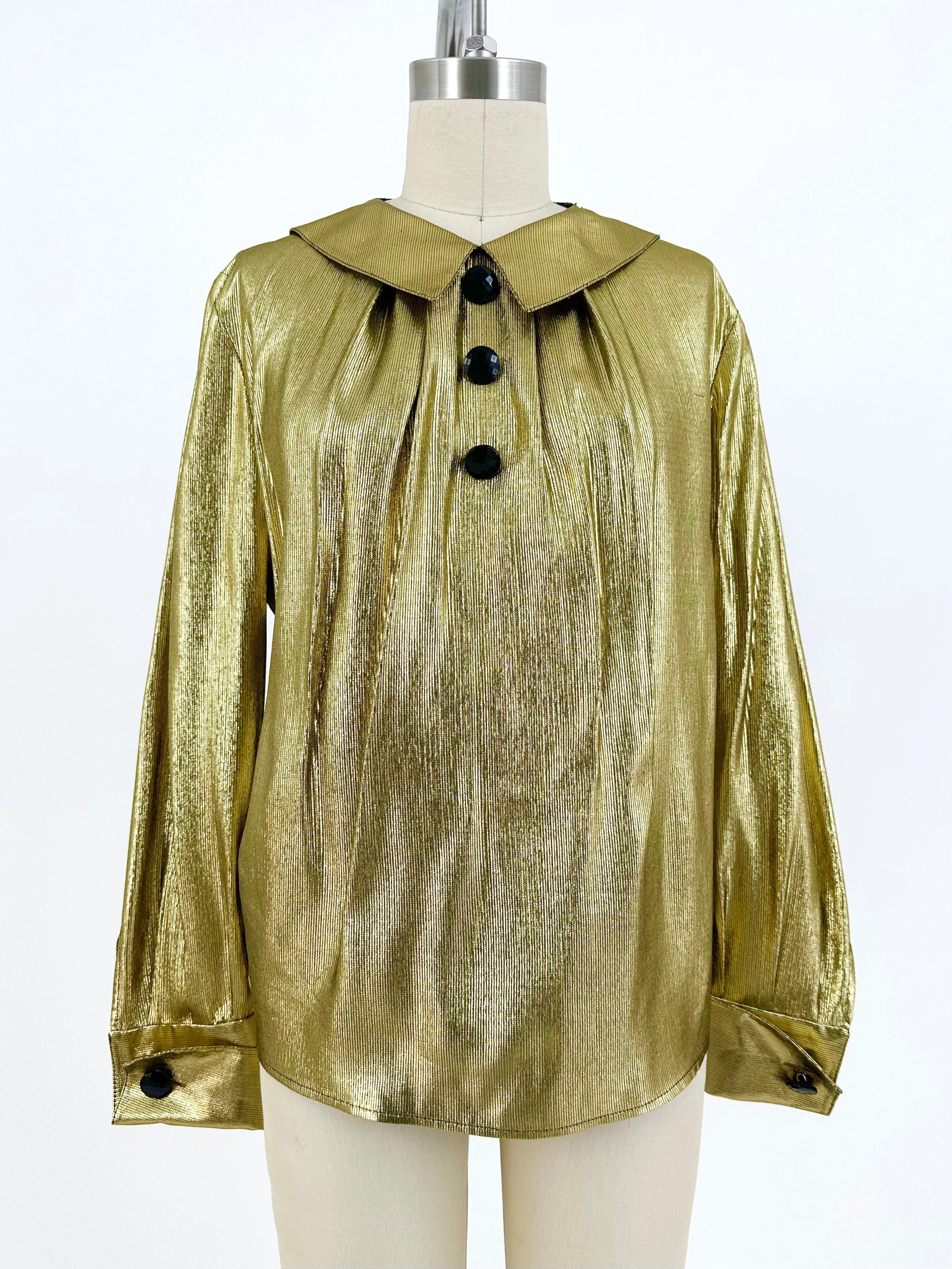 80s Valentino NIGHT Metallic Blouse