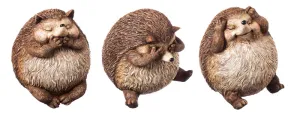 Acorn Alley Hedgehog Hear, Speak, See No Evil Statuary,3 asst,845458