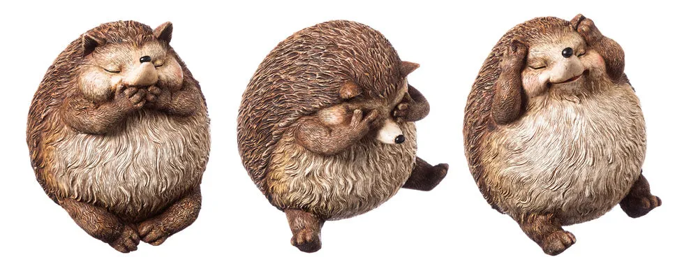 Acorn Alley Hedgehog Hear, Speak, See No Evil Statuary,3 asst,845458