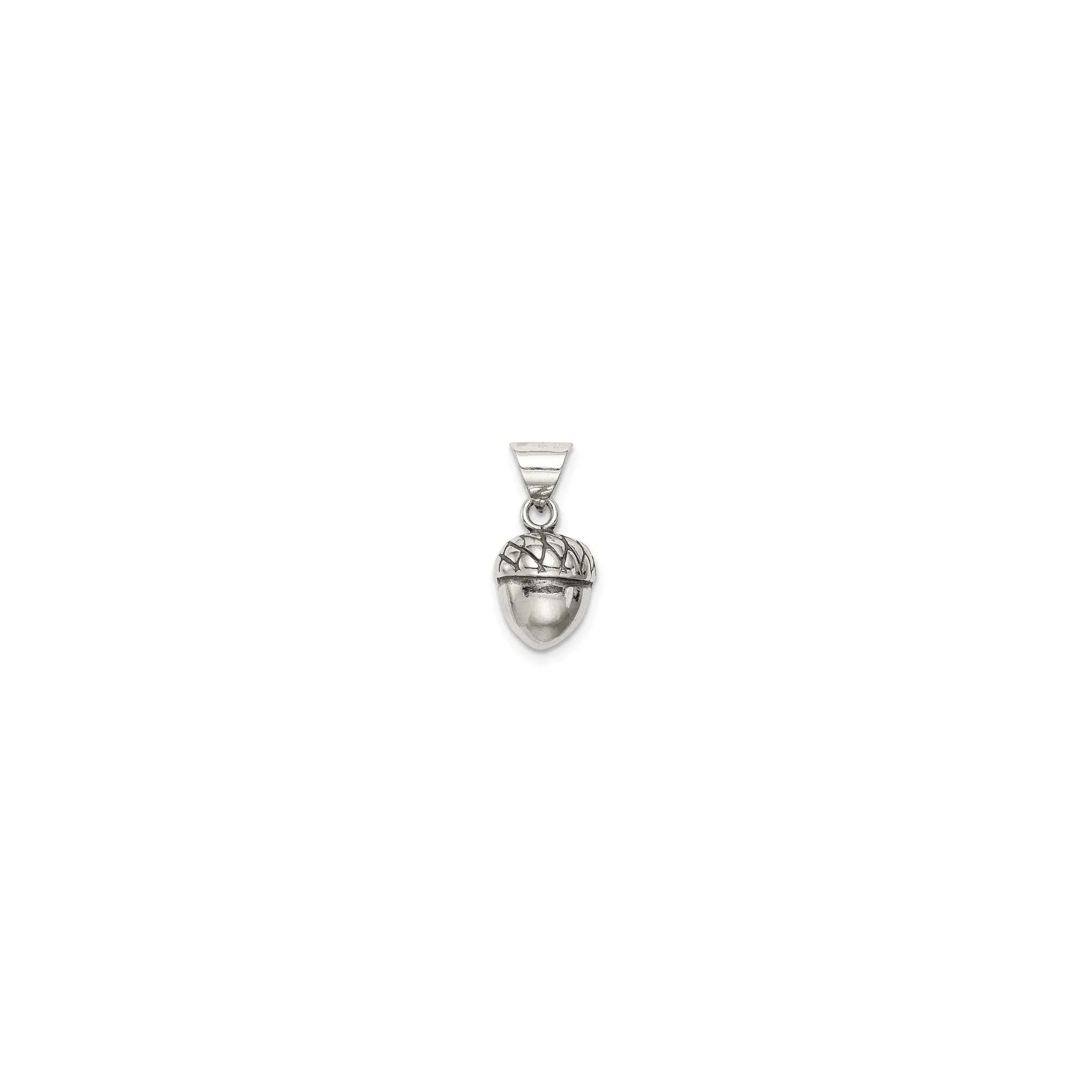 Acorn Antique Finish Pendant (Silver)