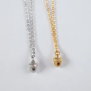 Acorn Charm Dainty Necklace