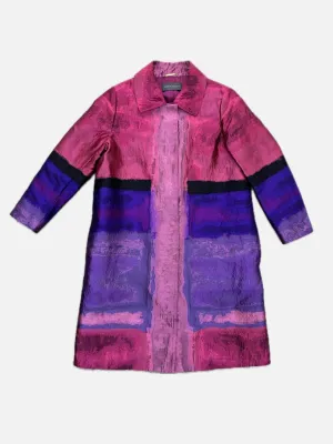 Alberta Ferretti Watercolor Brocade Coat