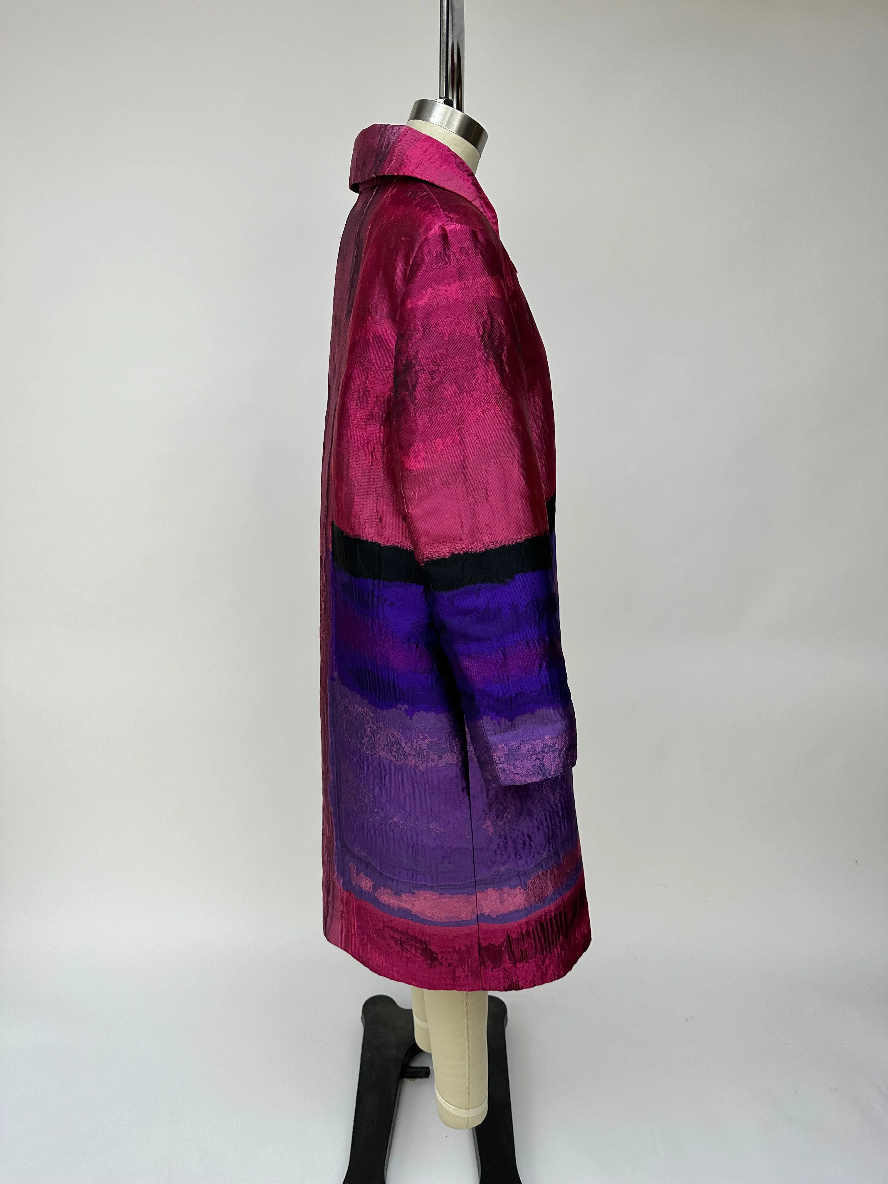 Alberta Ferretti Watercolor Brocade Coat