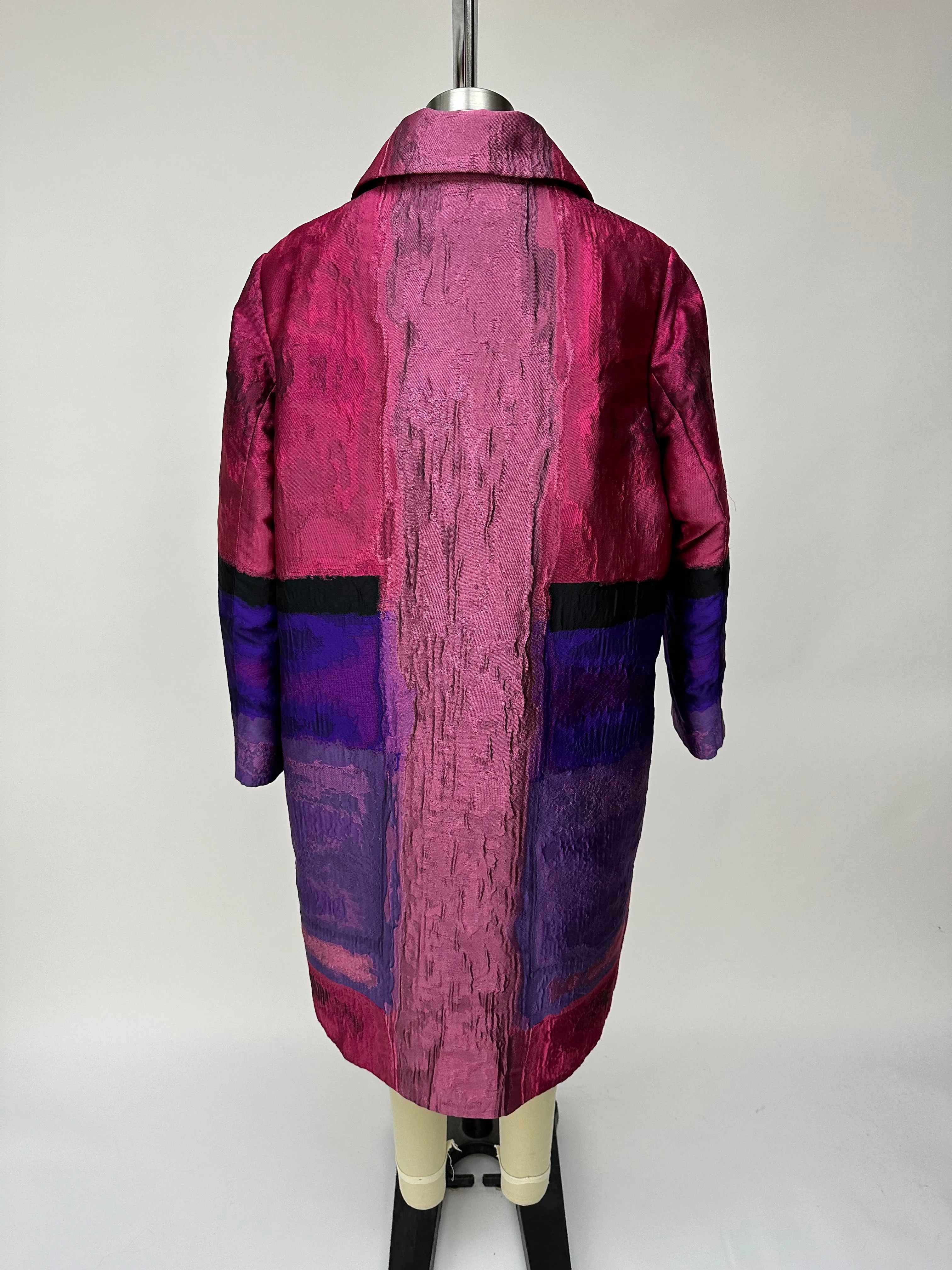 Alberta Ferretti Watercolor Brocade Coat