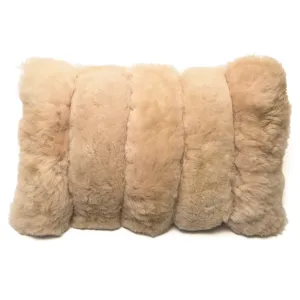 Alpaca Stripe Pillow Champagne