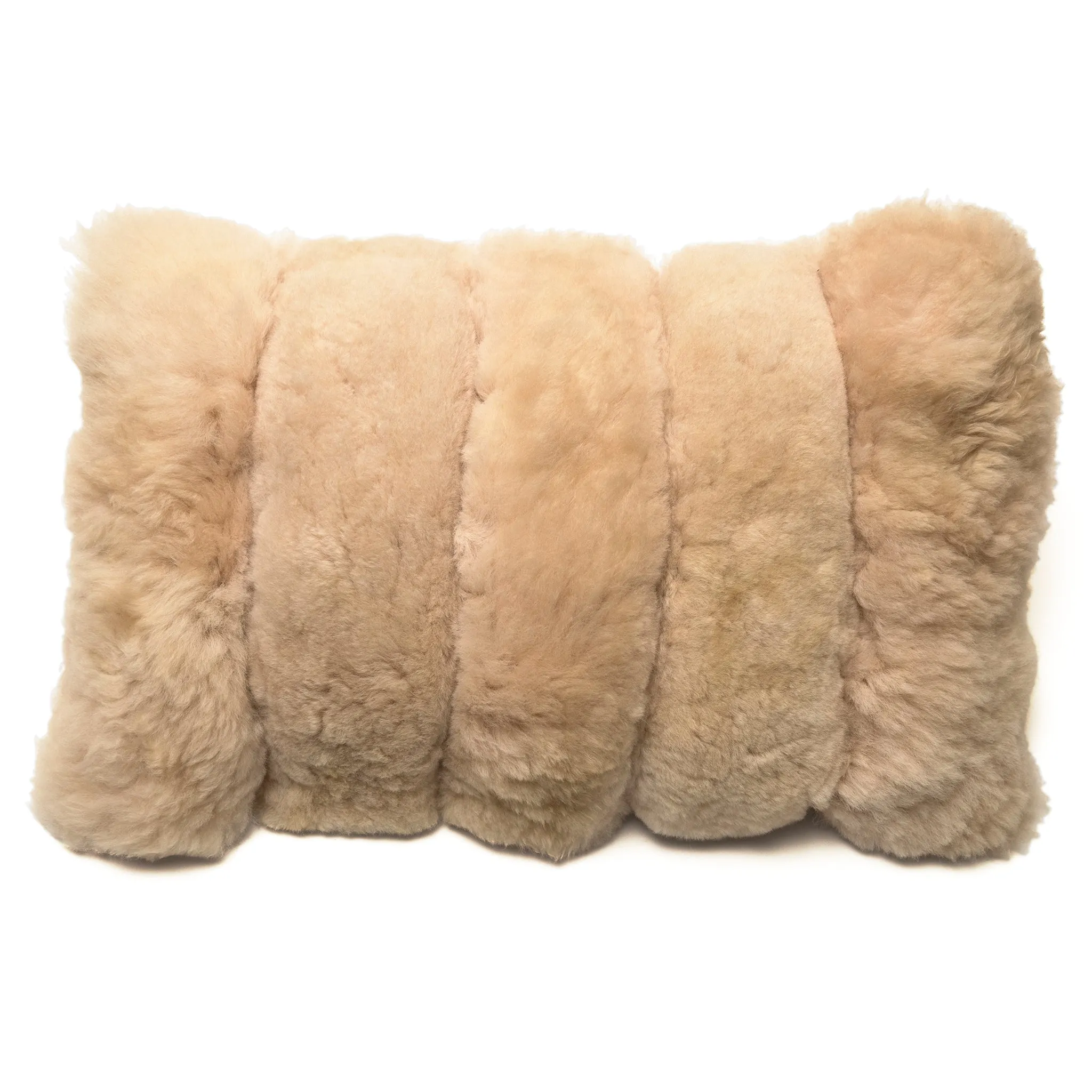 Alpaca Stripe Pillow Champagne