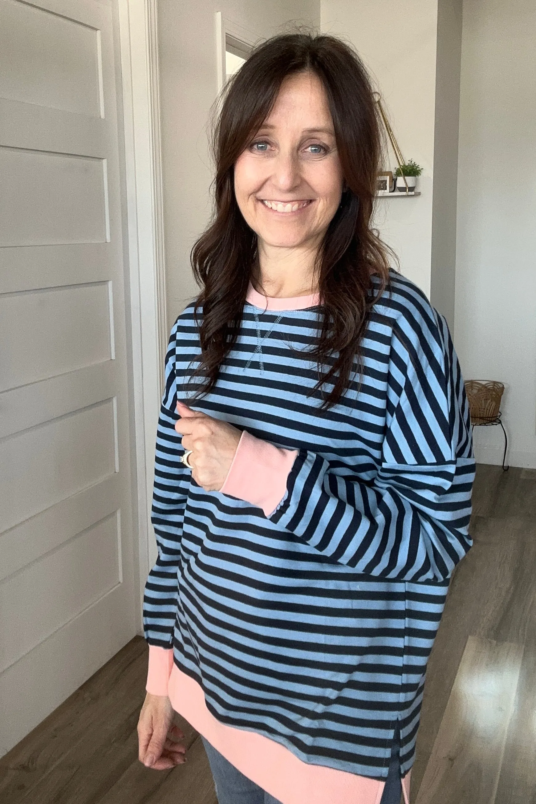 Amanda Striped Crewneck Pullover-2 COLORS!