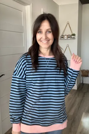 Amanda Striped Crewneck Pullover-2 COLORS!