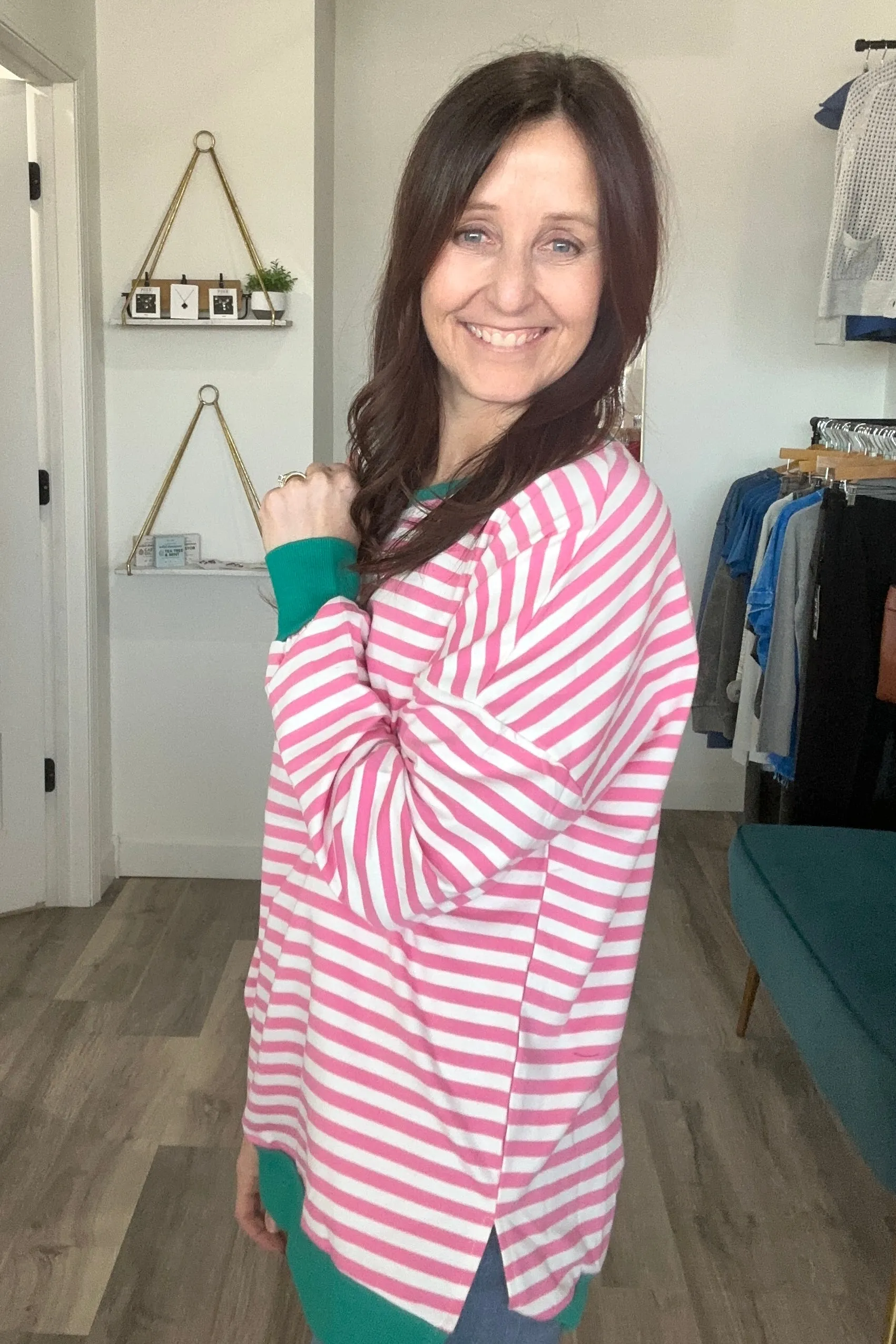 Amanda Striped Crewneck Pullover-2 COLORS!