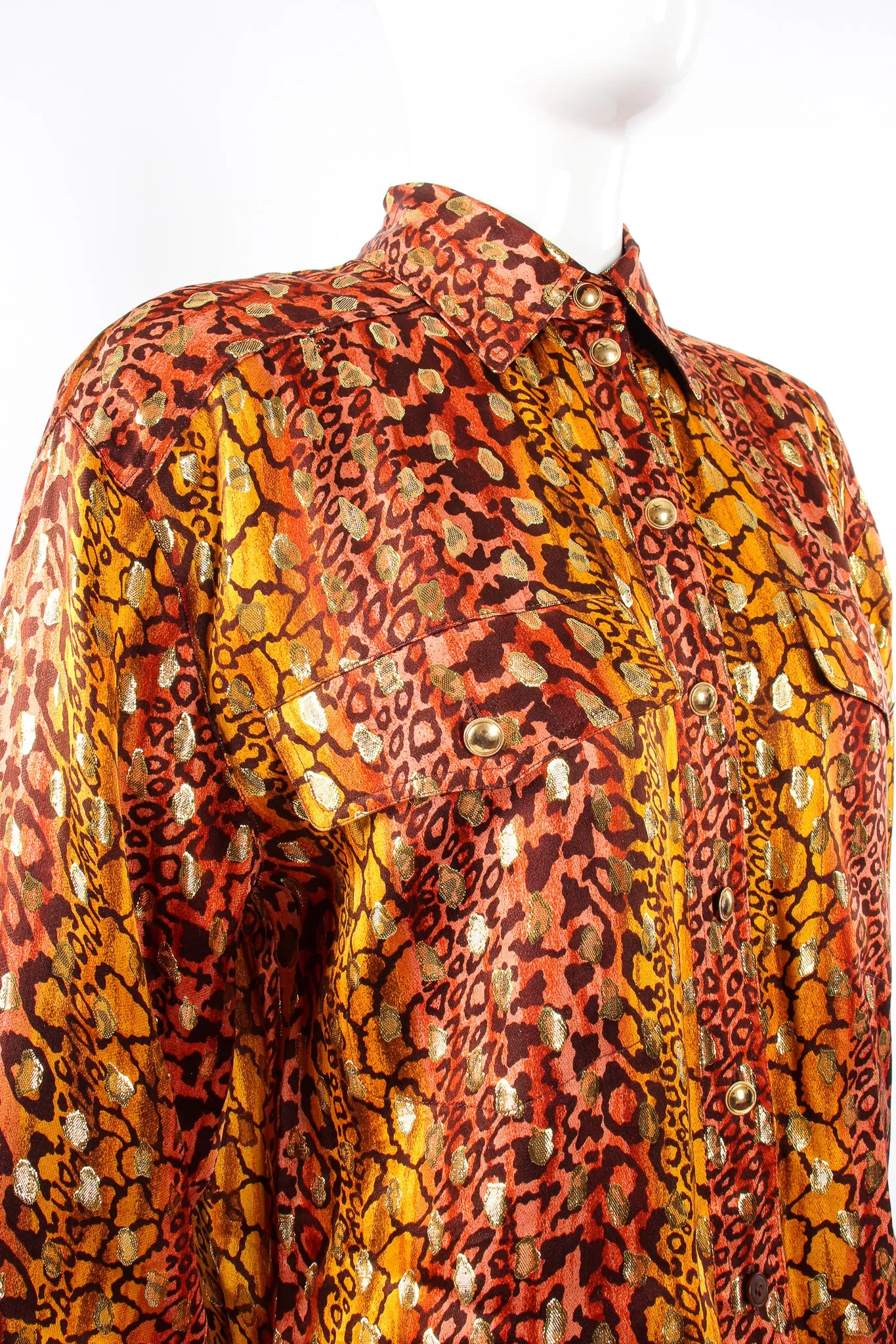 Animal Print Brocade Shirt