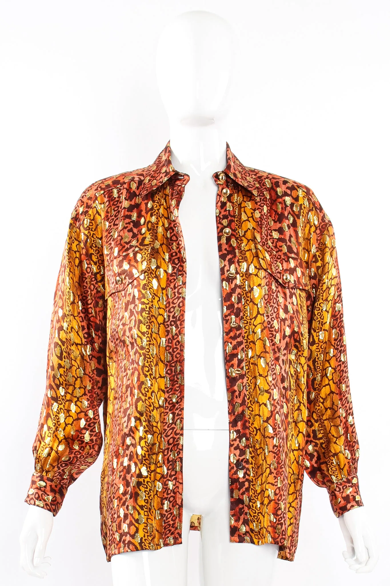 Animal Print Brocade Shirt