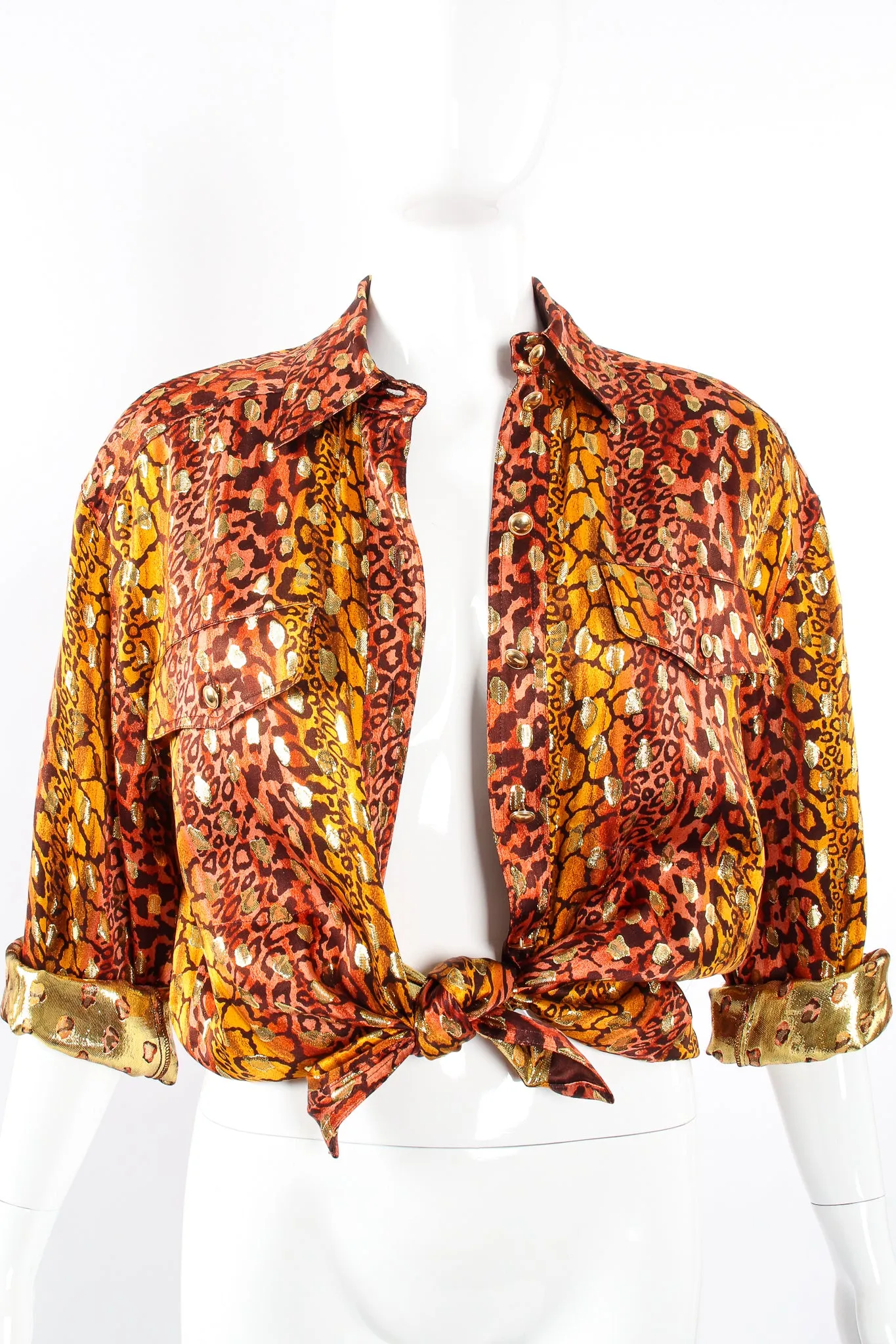 Animal Print Brocade Shirt