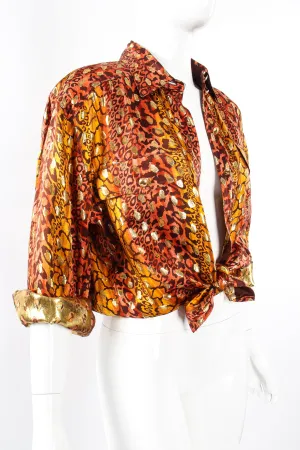 Animal Print Brocade Shirt