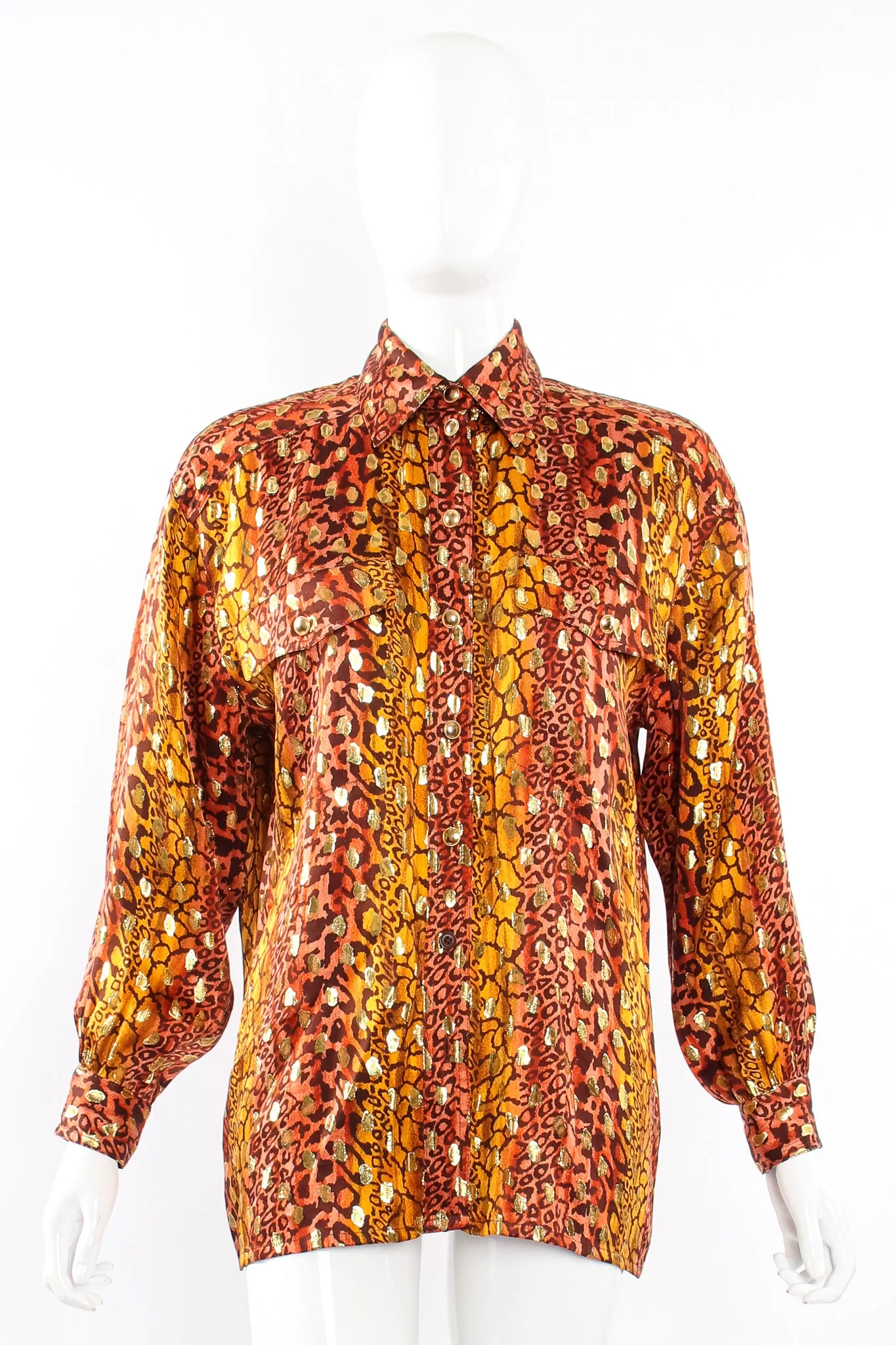 Animal Print Brocade Shirt