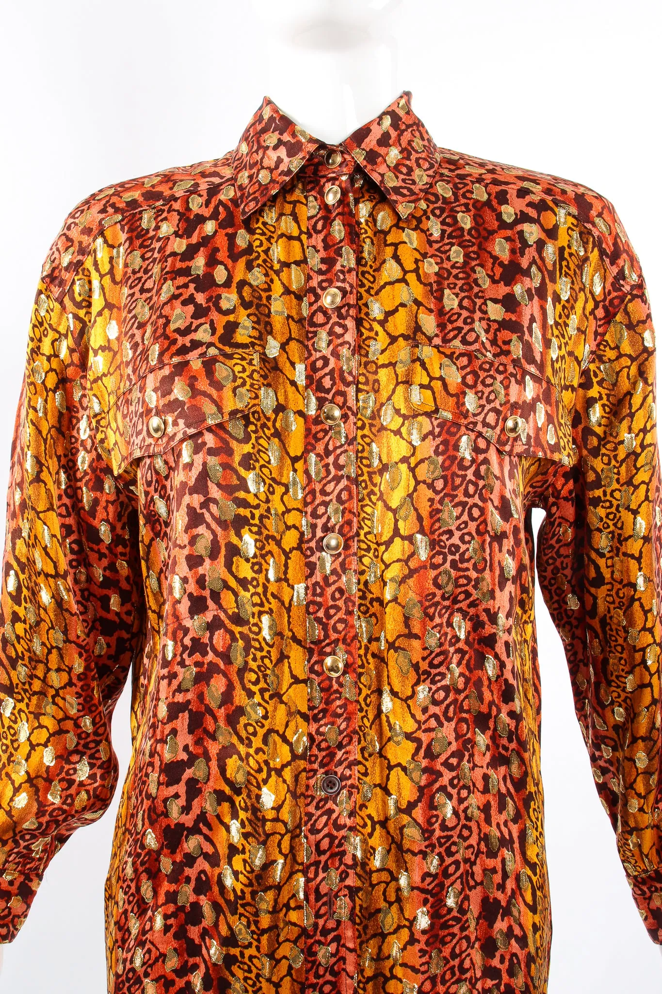Animal Print Brocade Shirt